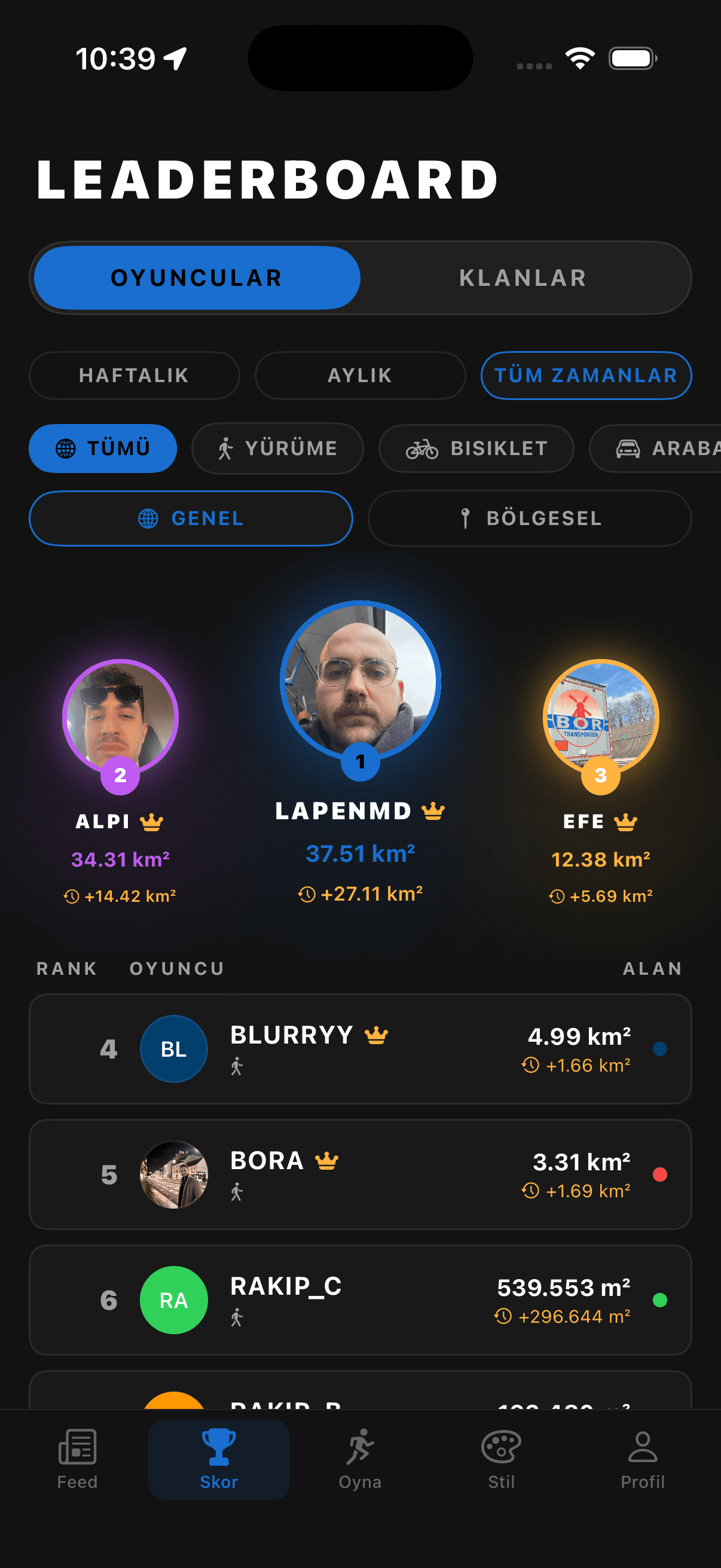 Kleym leaderboard